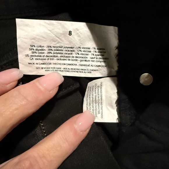 NWT Jessica Simpson Black High Rise Skinny Jeans size 8 - Picture 8 of 8